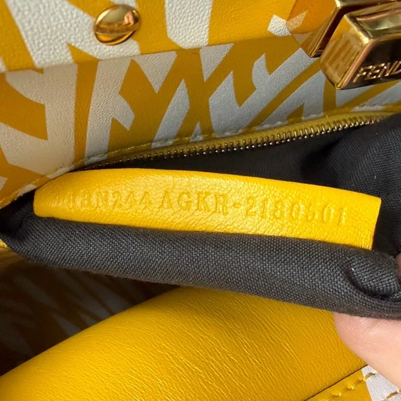 🌼Fendi Peekaboo x Sarah Coleman FF Vertigo - Mini Mimosa/White Gold Hardware - Picture 14 of 16
